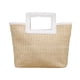 thumbnail image 2 of Bolso tote de paja tejido de gran capacidad | Bolso de mano con asa cuadrada tejida | Bolso multiusos para la playa, viajes, compras y uso diario, 2 of 6