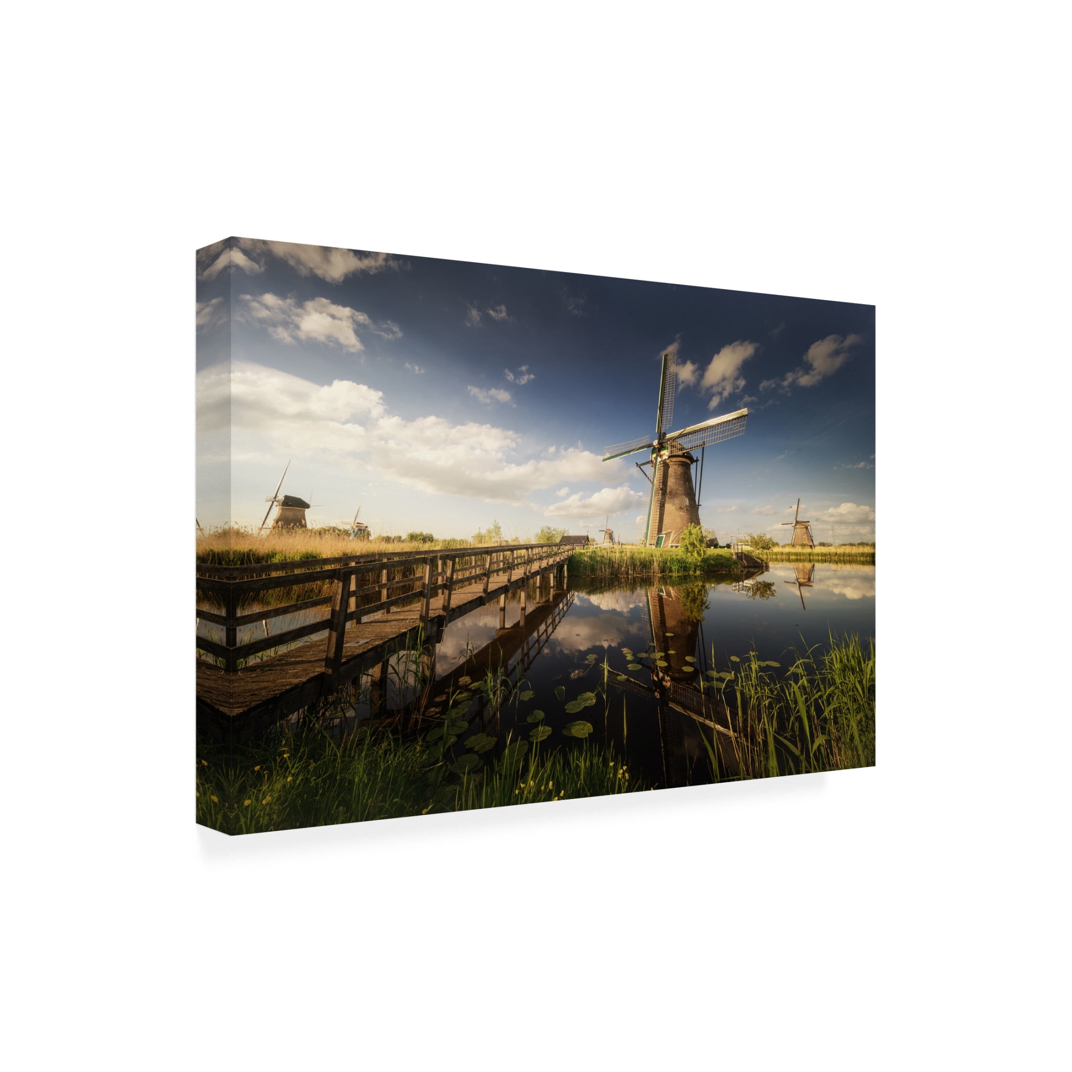 Trademark Fine Art Alberto Alvaro Postcards From Kinderdijk Canvas Wall Art