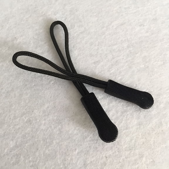 TUWAFE 20Pcs Black Handbag Zipper Puller Replacement Parts with Environmental Epoxy Coating Removable Zipper Repair Zipper Replacement