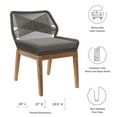 thumbnail image 6 of Modway Wellspring Outdoor Patio Teak Wood Dining Chair in Gray Graphite, 6 of 7