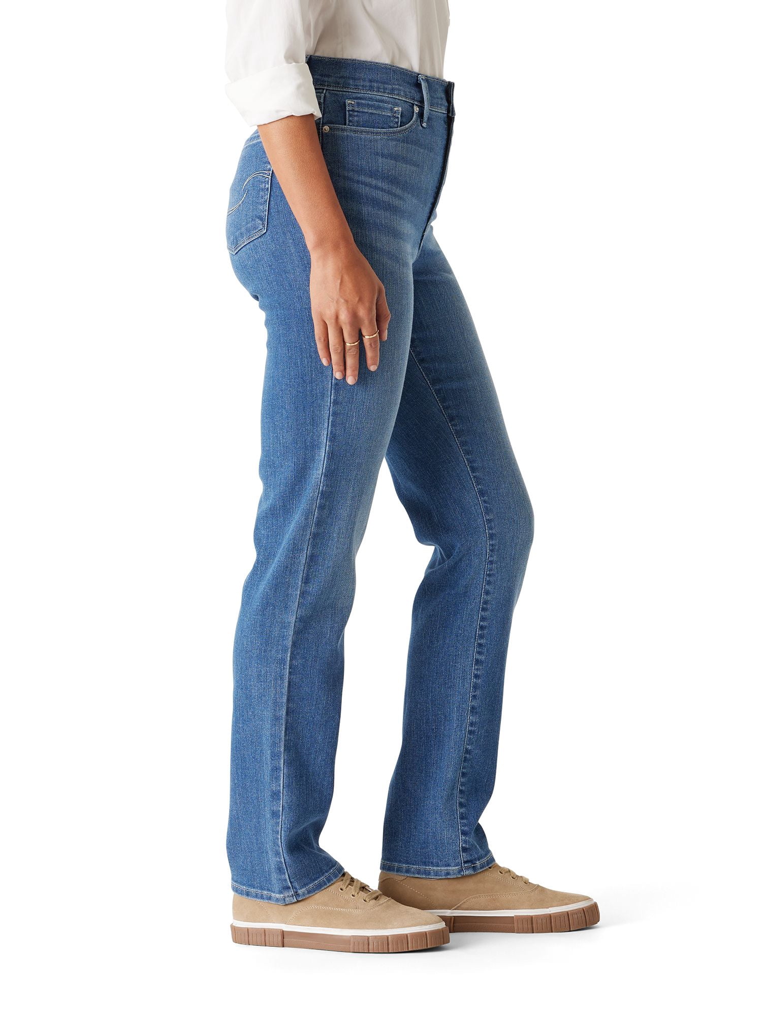 Levi Strauss Signature Women's and Women's Plus High Rise Straight Jean, Sizes 2-28