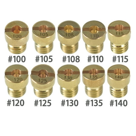 LABLT 10Pcs Carburetor Main Jet Kit for PWK OKO CVK 100 105 108 110 115 120 125 130 135 140