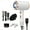 White, variant on Professional Ionic Hair Dryer, Powerful 1800W Fast Drying Low Noise Blow Dryer with Concentrator Nozzle Diffuser Attachments for Home Salon Travel