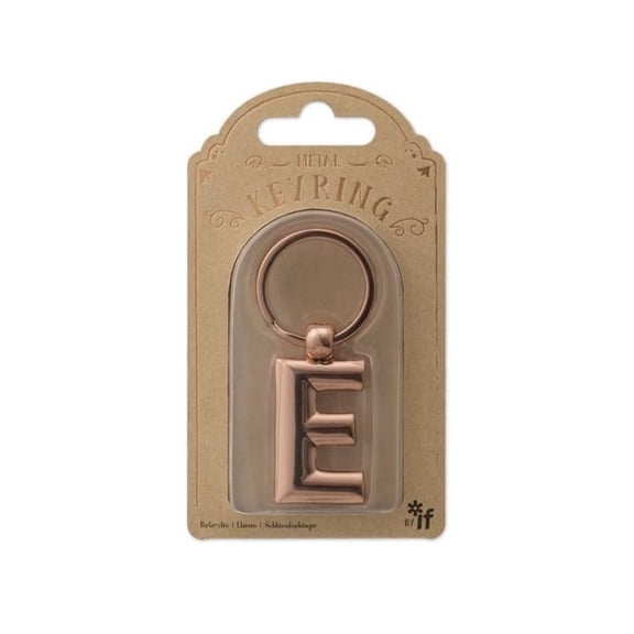 Copper Letter Keyrings, Letter E