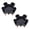 Black 2 Pcs, variant on 5 Gallon Bucket Dolly with 5 Swivel Casters - Removable Rolling Design for Smoother Maneuvering - Professional Car Wash & Detailing Accessory