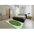 thumbnail image 5 of Ahgly Company Machine Washable Indoor Rectangle Transitional Light Green Area Rugs, 8' x 10', 5 of 7