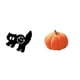 thumbnail image 1 of Reloj De Pared Acrílico Y Cojín Decorativo De Peluche Con Forma De Calabaza De Halloween Para Estudio, Dormitorio, Sala De Estar, Cocina O Sofá., 1 of 8