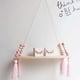 thumbnail image 3 of Wosthever Estante de pared estilo Ins, estante decorativo para niños, colgante con cuerda y tablero de madera, dormitorio de princesa Almacenamiento y organización del hogar No.2 Wosthever HA039705-02, 3 of 6