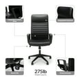 thumbnail image 3 of HON Basyx Commercial-Grade Attire Executive Chair, Black Bonded Leather (BSX110SB11T), 3 of 17