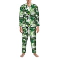thumbnail image 3 of Disketp Football 7 Mens Pajama Set, Soft Warm Long Sleeve Sleepwear, Cozy Button-Down Pjs for Men-Small, 3 of 7