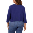 thumbnail image 3 of JuneFish Women's Plus Size Open Front Cropped Bolero Shrug Lightweight 3/4 Sleeve Cardigan Sweater, 3 of 6