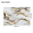 thumbnail image 6 of Ryvnso White Marble Bathroom Shaggy Rugs Toilet U Shape Mat Soft Contour Rug 20"x24", 6 of 9