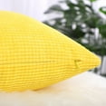 thumbnail image 5 of PiccoCasa Cushion Cover Corn Striped Corduroy Throw Pillow Case Cover for Sofa, Light Yellow 2, 5 of 8