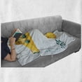 thumbnail image 6 of Yellow Submarine Soft Flannel Fleece Throw Blanket, Undersea Periscope with Shoal of Fish, Cozy Plush for Indoor and Outdoor Use, 50" x 60", Yellow Baby Blue, by Ambesonne, 6 of 6