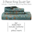 thumbnail image 5 of Sweet Jojo Designs Boho Floral Wildflower Blue Orange King Duvet Cover Bedding Set 3 Piece Set, 5 of 6