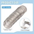 thumbnail image 3 of 1Set 300 Loops 22 Guage Steel Memory Wire 0.02 Inch (0.6mm) Thick 2 Inch (55mm) Dia Rigid Steel Bracelet Bangle Jewelry Beading Wire for Wire Wrap DIY Jewelry Making, 3 of 6