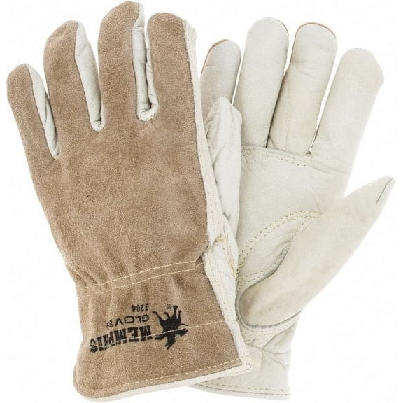 MCR Safety 3204KM Cut Resistant Cowhide Gloves, Medium (Glove Size 8), 1 Pair