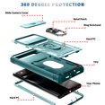 thumbnail image 4 of for Google Pixel 7A 3-in-1 Phone Case with Slide Camera Cover, Build in 360° Rotating Ring Kickstand, Military Grade Protective Shockproof Heavy Duty Anti-fall Phone Case for Google Pixel 7A,G, 4 of 11