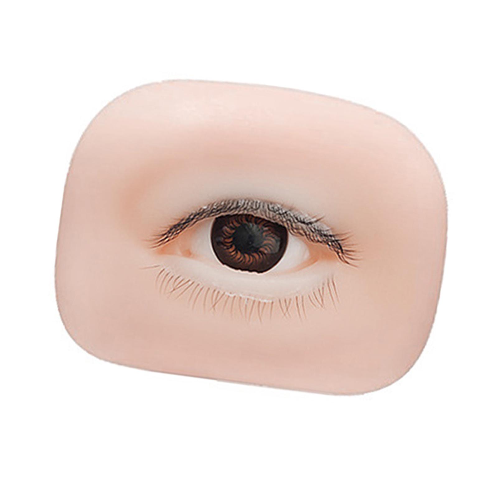 Serenable 5D Silicone Eye Model Practice Three Layer Upper Eyelash Practice Model Professional for Eyelash Extension for Artists Salon Left Eye