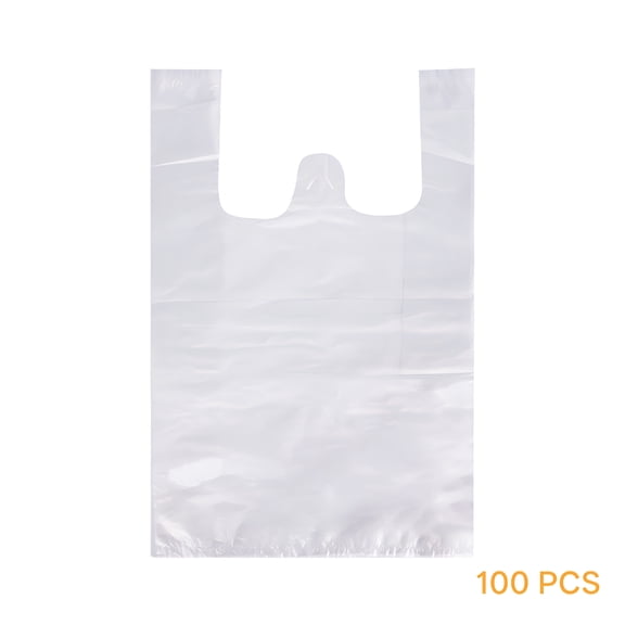CCOCC 100Pcs Plastic Bags with Handles Plastic Bag Packaging Bags Food Packaging Bags Trash Bags 20*30 Plastic Shopping Bags with Handles