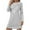Gray, variant on Women's Nightgowns Straight Slim Shirts Pajamas Cute Heart Printed Long Sleeved Nightdress Round Neck Loose Comfortable Short Nightgown Loungewear Soft Sleepwear