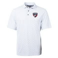 thumbnail image 2 of Men's Cutter & Buck White FC Dallas DryTec Virtue Eco Pique Tile Print Recycled Polo, 2 of 3