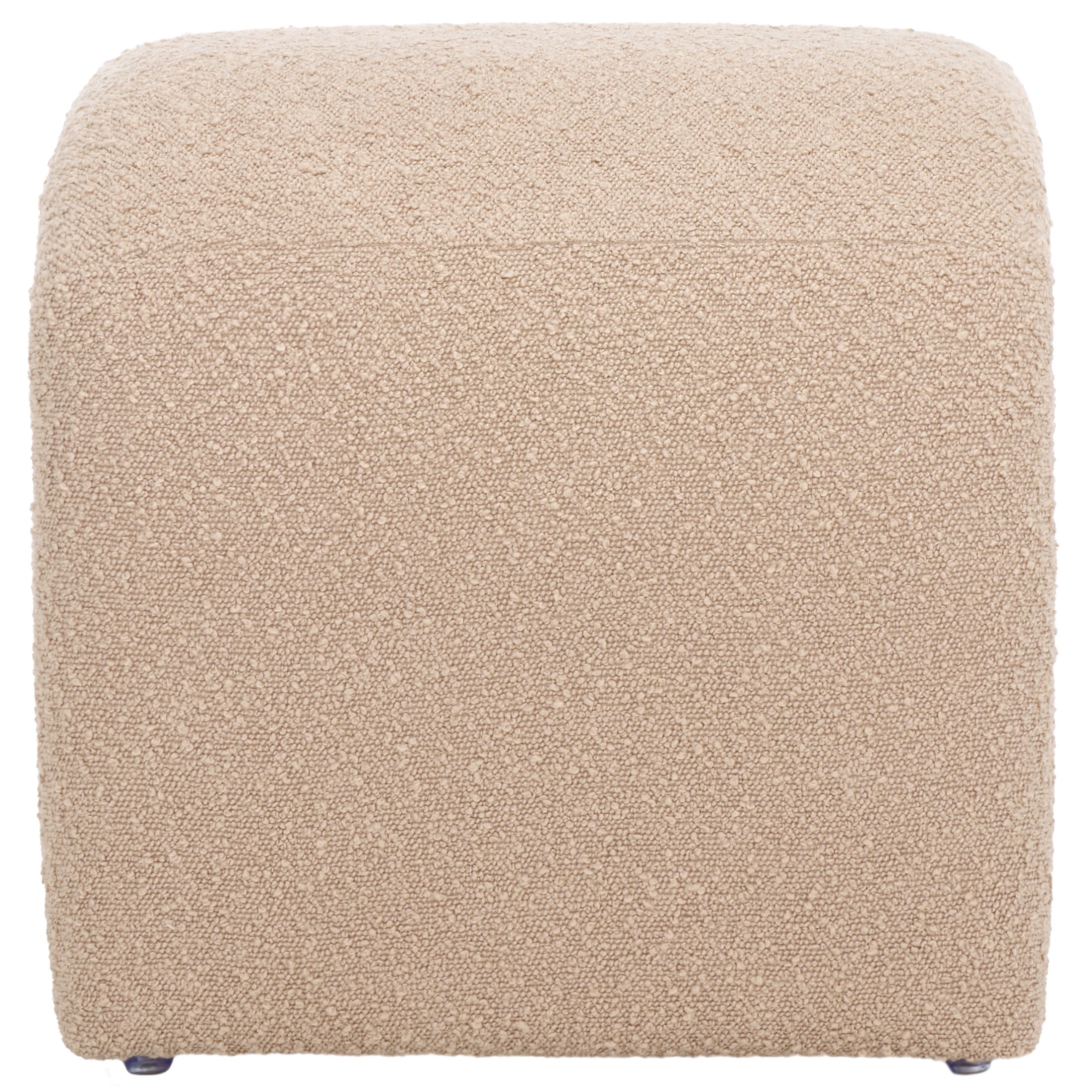 SAFAVIEH Kibo Modern Boucle Ottoman, Tan