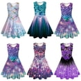thumbnail image 6 of YTDSCS Little Girls Sleeveless Dress for Kids Fish Scale A-Line Princess Dresses Toddler Spring Summer Soft Sundress Tutu Party Gown for 4-13 Years, 6 of 8