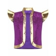 thumbnail image 3 of Moggemol Gilet Prince Garçon Design Arabe à Sequins Ouvert avec Manches Courtes Violet 14, 3 of 6