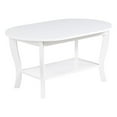 thumbnail image 1 of Pemberly Row Table Basse Ovale avec Tablette, Fini Bois Blanc, 1 of 5