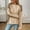 002Khaki, variant on Generic Women's Oversized Sweatshirt Waffle Knit Color Block Crewneck Long Sleeve Casual Loose Pullover Sweatshirts Tops