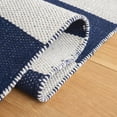 thumbnail image 5 of SAFAVIEH Montauk Tanja Checkered Cotton Area Rug, Navy/Ivory, 6' x 6' Round, 5 of 8
