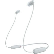 Sony WI-C100 Wireless in-Ear Bluetooth Headphones with Built-in Microphone,White