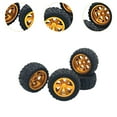 thumbnail image 2 of Juego de 4 Ruedas y Neumáticos para Coche RC CUTICAT 1:12 1:14 Oro, 2 of 7