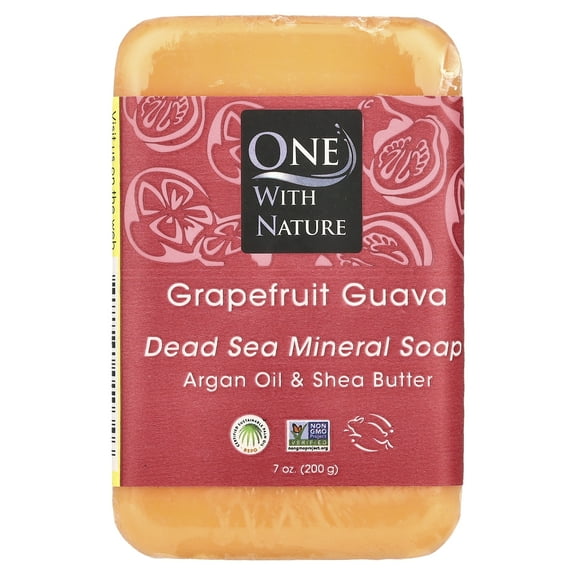One With Nature Dead Sea Spa Grapefruit Guava Mineral Soap