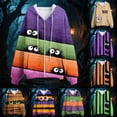 thumbnail image 5 of Quealent Womens Halloween Zip Up Hoodies Cute Fall Oversized Hoodied Graphic Long Sleeve Funny Pullover, Basic Tops With Pockets Khaki for Size M, 5 of 9
