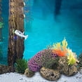 thumbnail image 1 of Adorno de montaña para acuario, decoración de de peces de resina, cuevas, decoración de cueva de árbol para peces , Salvador Tortuga de coral de acuario, 1 of 10