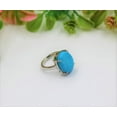 thumbnail image 3 of Natural Turquoise Oval Cut Gemstone 925 Sterling Silver Ring Christmas Gift Wedding Gift For Him, 3 of 4