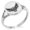 Silver, variant on Stainless Steel Day of the Dead Winged Skull Minimalist Oval Top Polished Statement Signet Ring