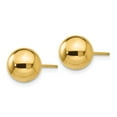 thumbnail image 2 of Real 14kt Yellow Gold Polished 8mm Ball Post Earrings; for Adults and Teens; for Women and Men, 2 of 3