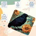 thumbnail image 3 of Crow Desk Pad Mousepad, Square 8.3x9.8 Inch Non-Slip Rubber Bottom Printed Desk Mat, Suitable for Office and Gaming, 3 of 6