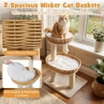 thumbnail image 4 of Hejuchuangli 30-inch Small   Cat Tree, Multi-Level Cute Cat Tower with Sisal Scratching Posts, 2 Comfy Large Perches with Soft Removable Pads, and Hanging Ball, Ideal for Indoor Cats and Kittens, 4 of 9