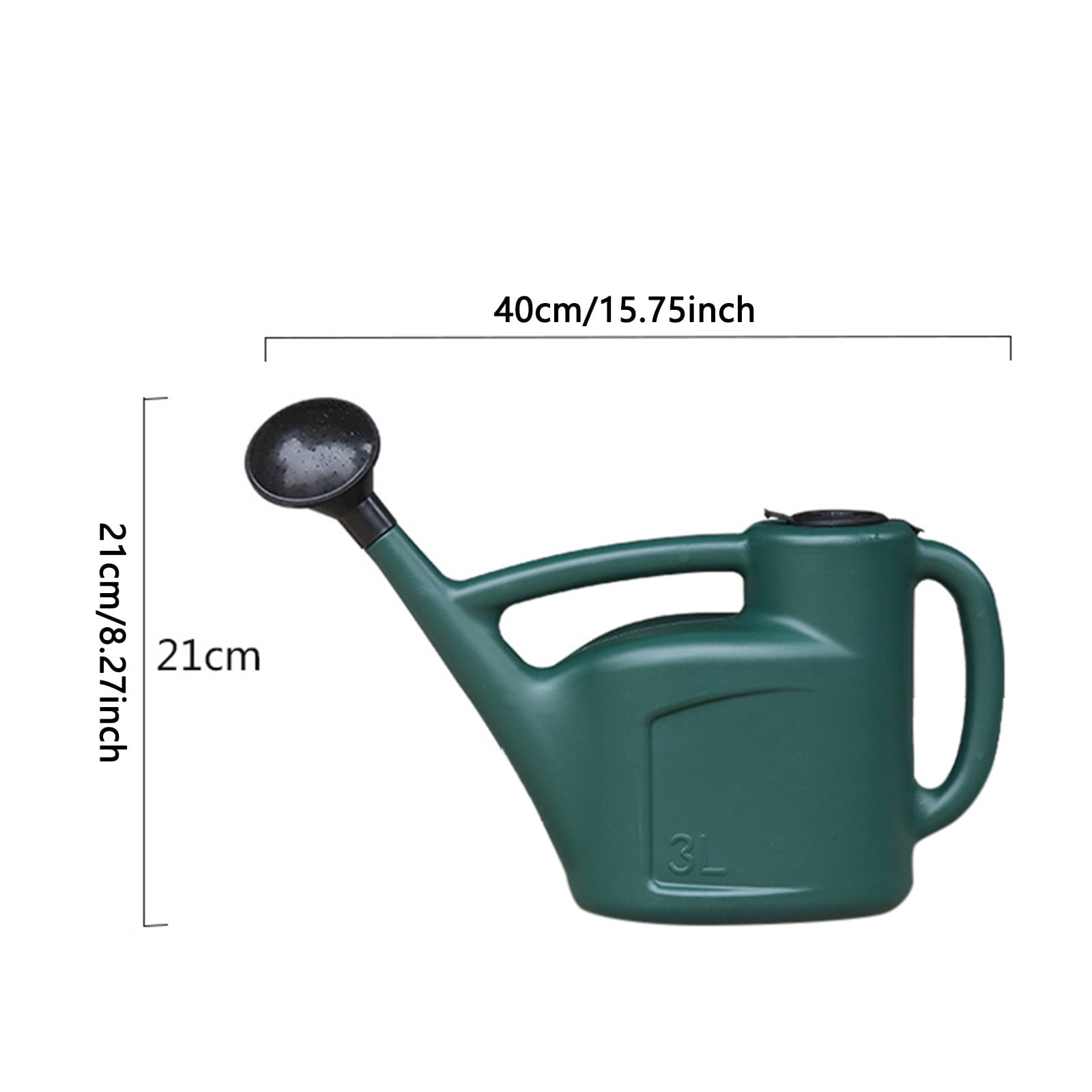 Small Watering Can for Indoor - 0.8 Gallon (3L) Water Pot with Long Spout & Detachable Sprinkler Head - Lightweight Gardening Can for Houseplants, Flowers & Balcony Gardens