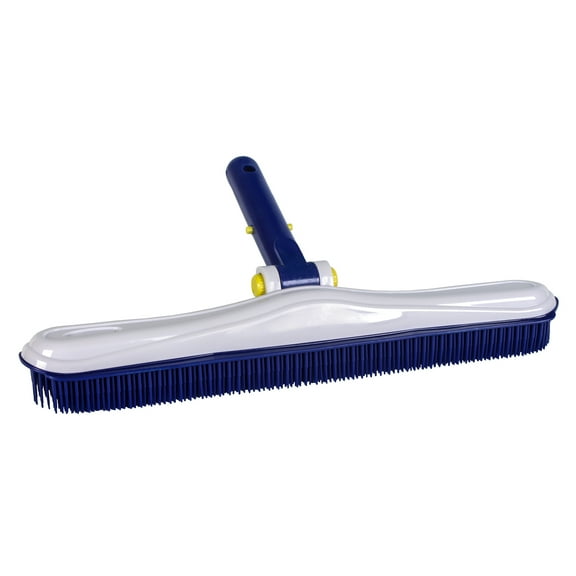 Aqua EZ - 16", Rubber Bristled Pool Brush for Walls, Tiles and Floors, with ez Clip