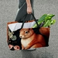 thumbnail image 7 of Squirrel Large Capacity Reusable Foldable Oxford Cloth Easter Basket Tote Bag Shopping Bags Decorative Box, 7 of 7