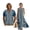 Blue Aztec Southwest American Tribal, variant on Blue Cloud Swirl Print Cotton Linen Matching Holiday Outfit Set Men Short Sleeve Button T-Shirts Women Sleeveless Sundresses Dress 2026 Spring Long Maxi Dress Travel Outfit, 4XL