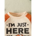 thumbnail image 4 of Seyurigaoka Infant Baby Girls Boys Romper Tops Letter Rugby Print Contrast Color Jumpsuits Long Sleeve Round Neck Bodysuits, 4 of 9