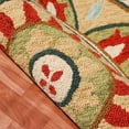 thumbnail image 6 of HomeRoots 6' X 6' Red Round Wool Floral Hand Tufted Area Rug, 6 of 9