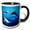 Black/White, variant on 3drose, Dolphin Trio Swimming, 11oz Two-tone Black Mug