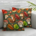 thumbnail image 3 of Throw Pillow Covers Mushroom Nature Seamless Pattern Square Pillowcases for Home Decor Sofa Car Bedroom Pillow Cases, 3 of 5